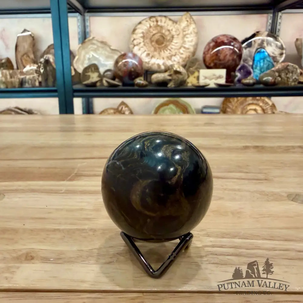 Hand-Carved Bolivian Stromatolite Sphere 2.39’’ - Sphere
