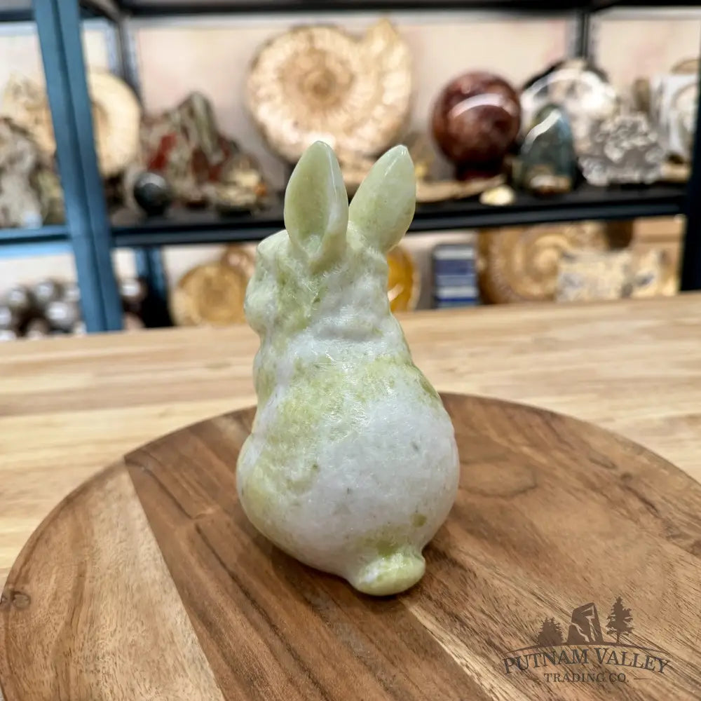 Hand-Carved Lantian Jade Rabbit 2 - Sculpture