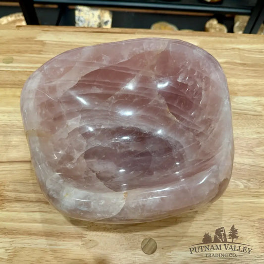 Handcrafted Brazilian Rose Quartz Bowl Bowl