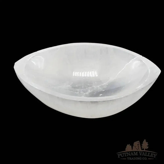 Handcrafted Eye Shaped Selenite Bowl - Putnam Valley Trading Co.