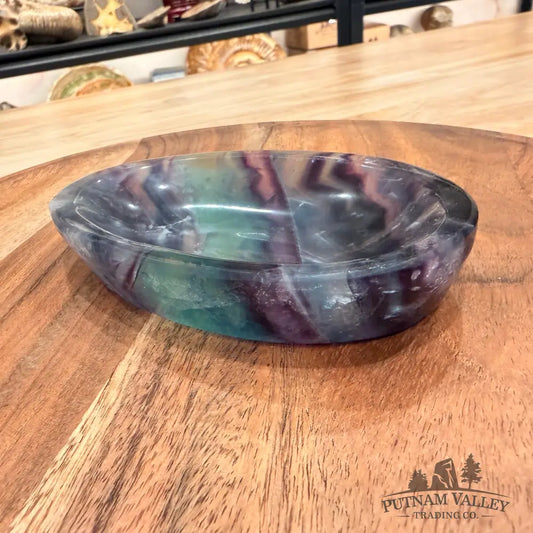 Handcrafted Fluorite Dish 4.96’’ - Bowl