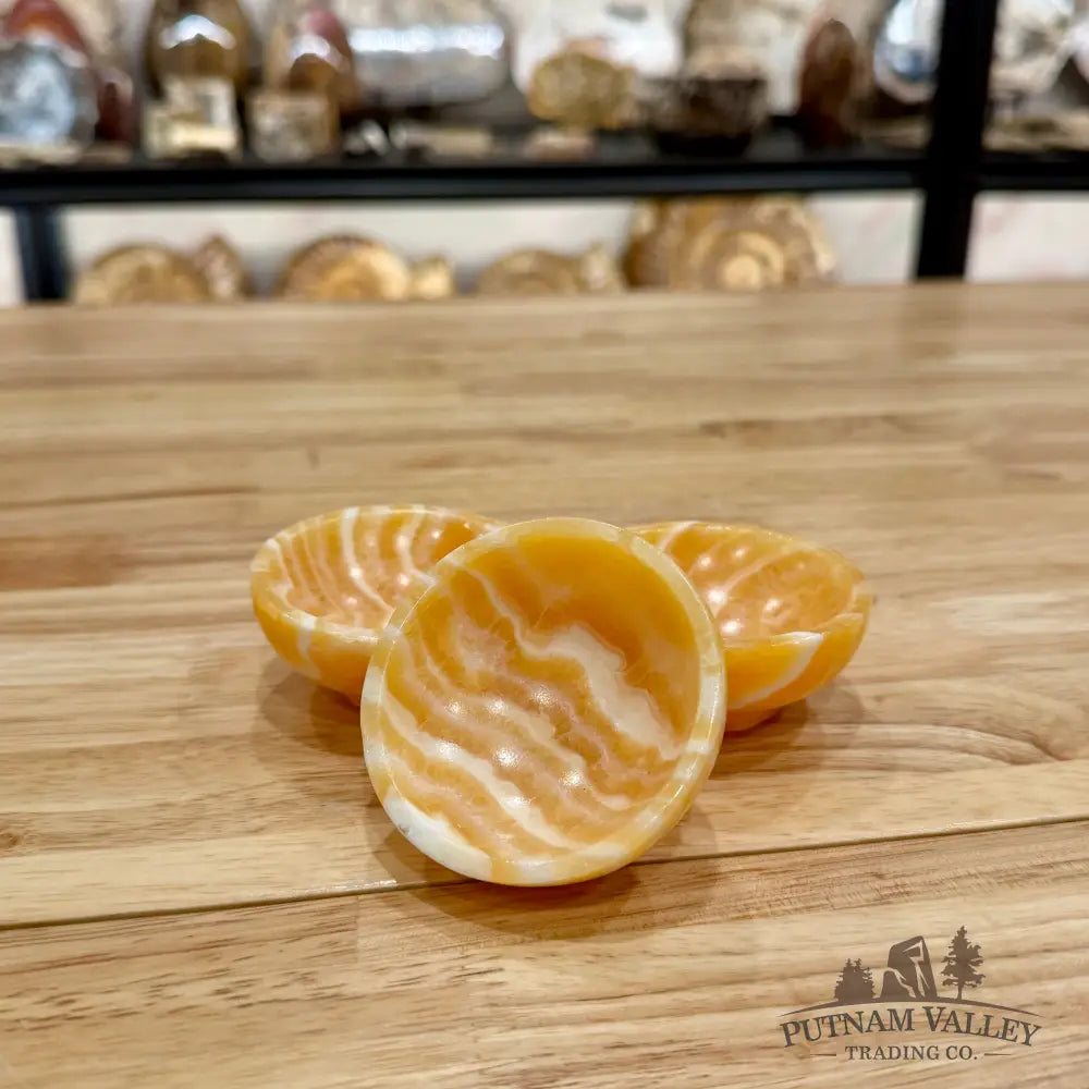 Handcrafted Honey Calcite Bowls 2.6’’ Bowl