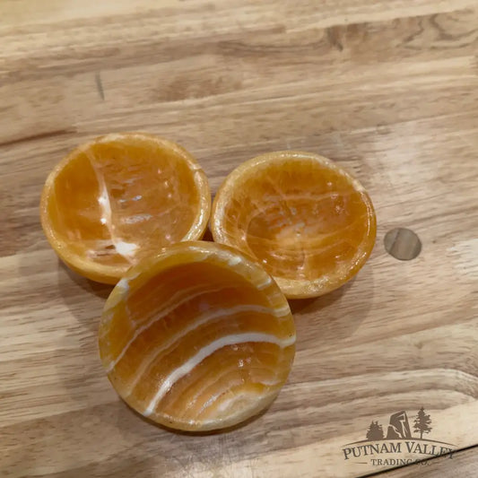 Handcrafted Honey Calcite Bowls 3’’ Bowl