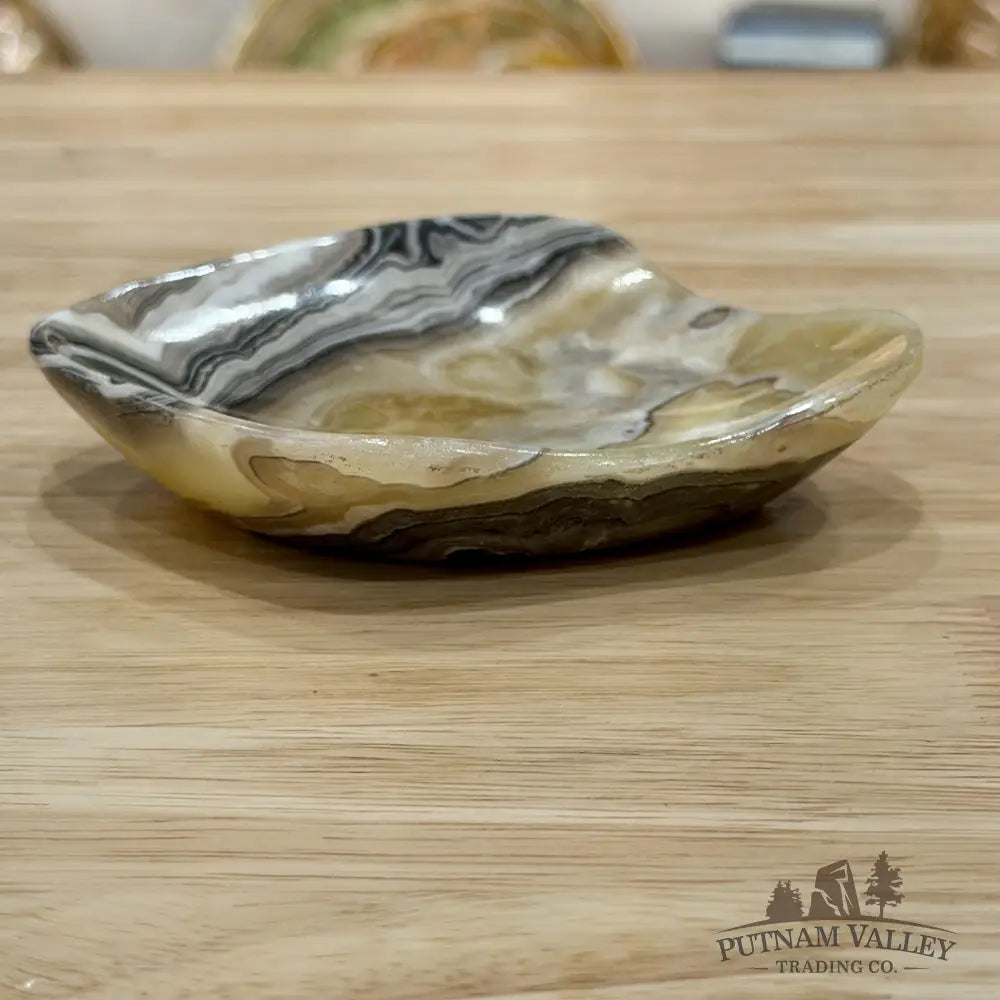 Handcrafted Mexican Zebra Onyx Dish 4.75’’ - Plate