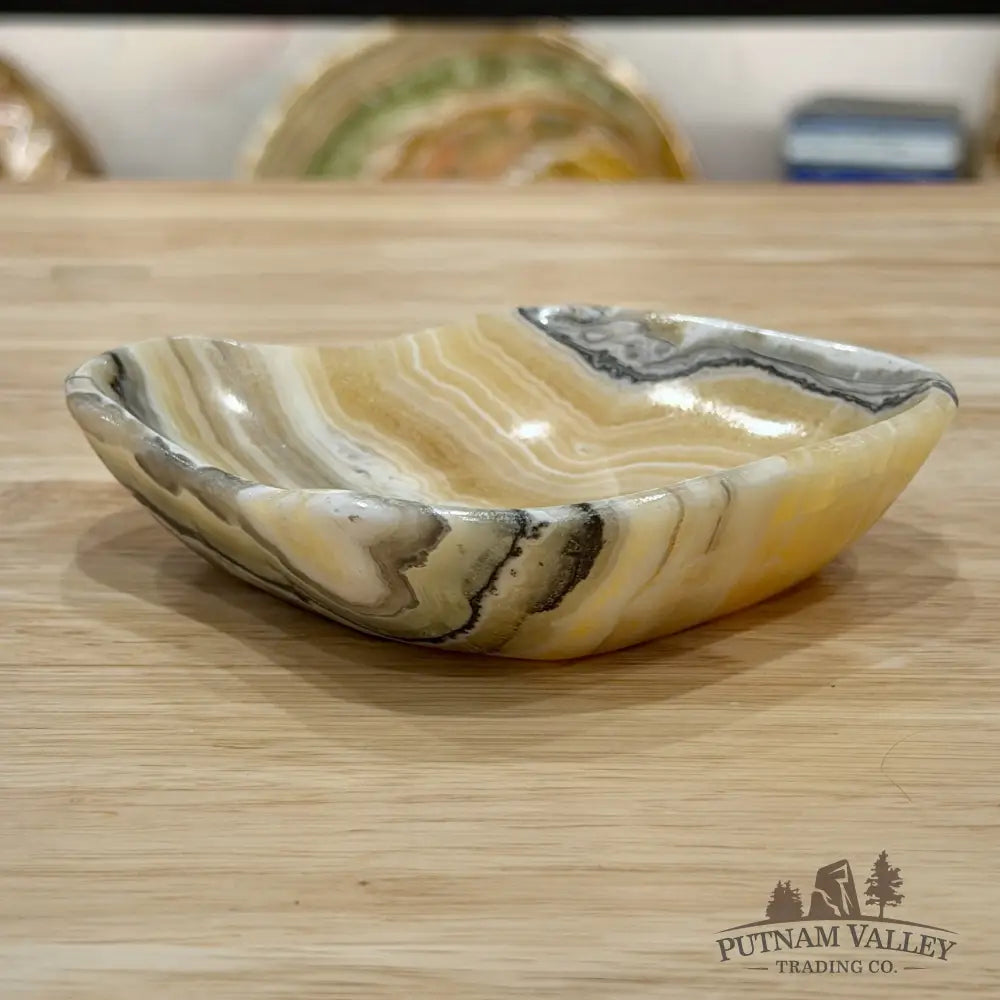 Handcrafted Mexican Zebra Onyx Dish 4.75’’ - Plate