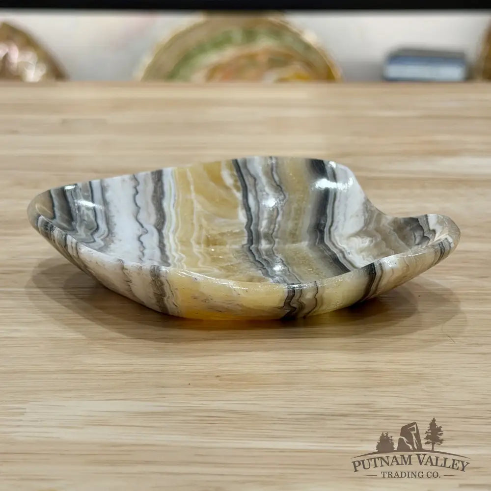Handcrafted Mexican Zebra Onyx Dish 4.8’’ - Plate