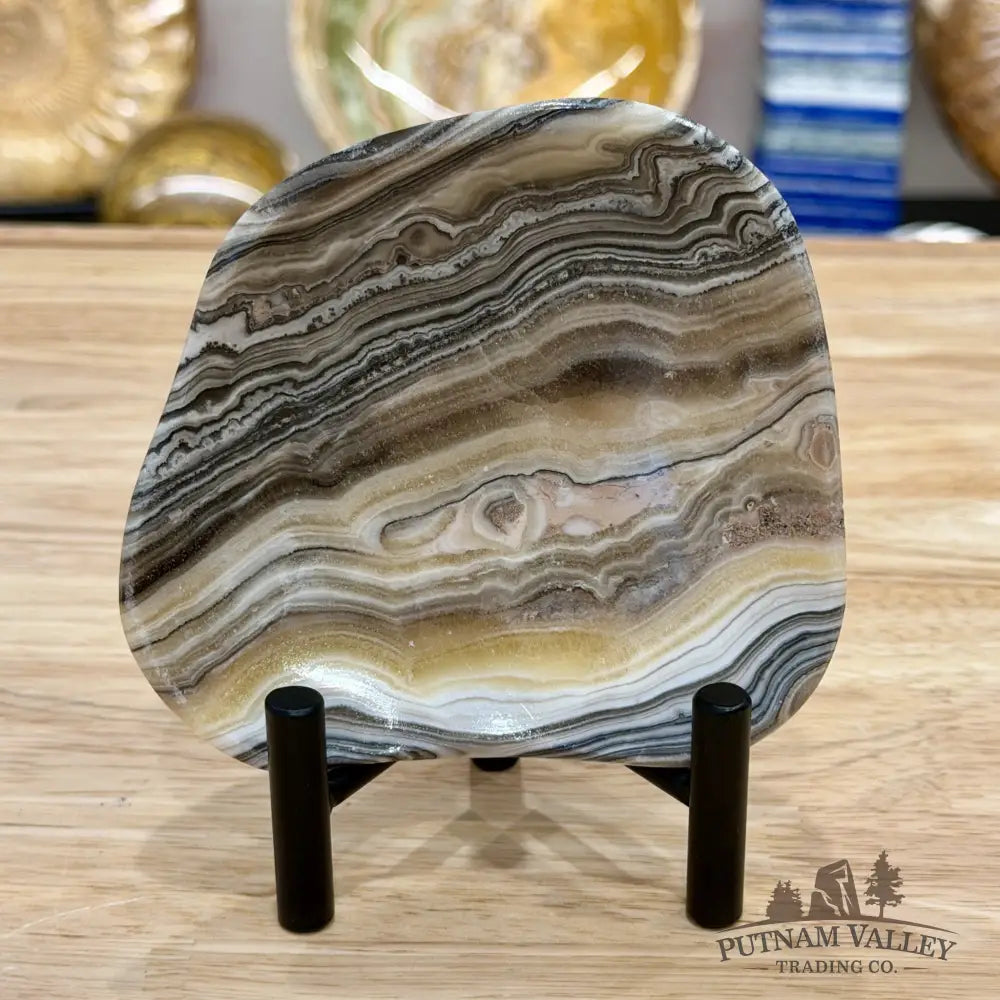 Handcrafted Mexican Zebra Onyx Dish 4.8’’ - Plate