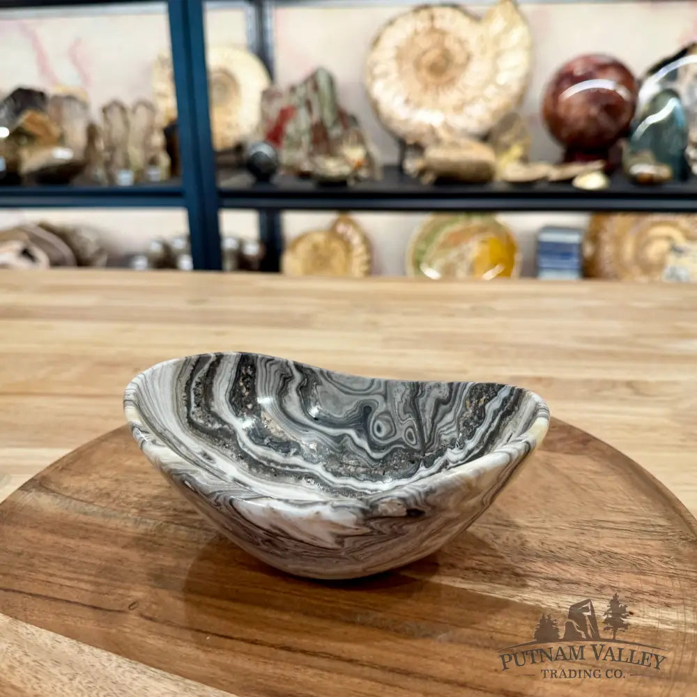 Handcrafted Mexican Zebra Onyx Oval Bowl 6’’ - Bowl