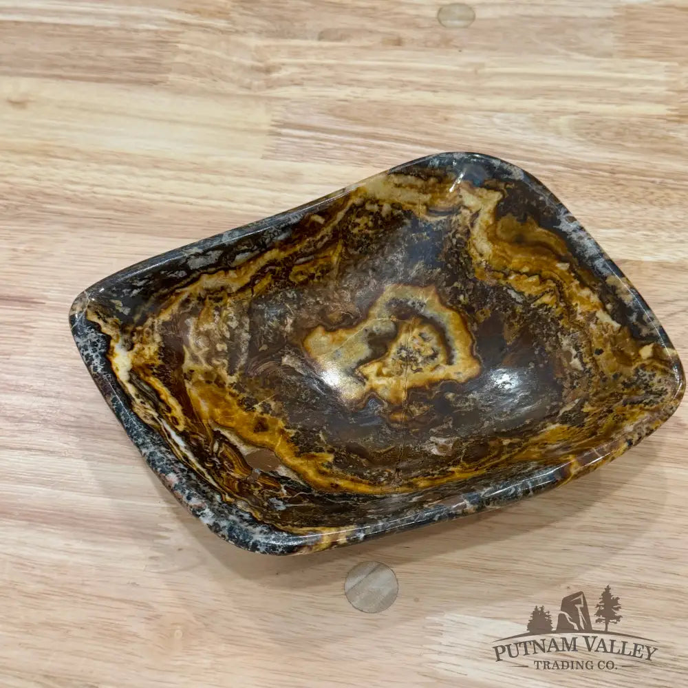 Handcrafted Moroccan Amber Onyx Bowl 8.75’’ - Bowl