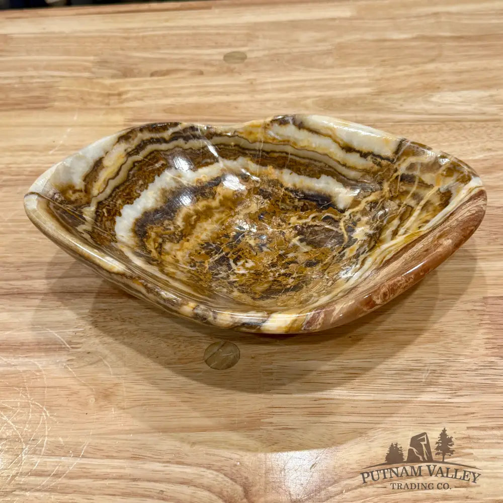 Handcrafted Moroccan Amber Onyx Bowl 9.75’’ - Bowl