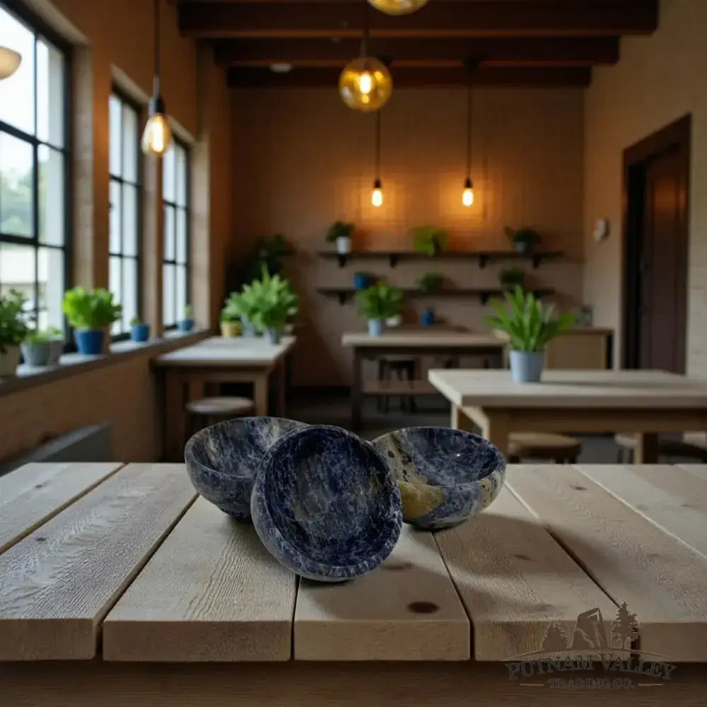 Handcrafted Sodalite Bowls 3" - Putnam Valley Trading Co.