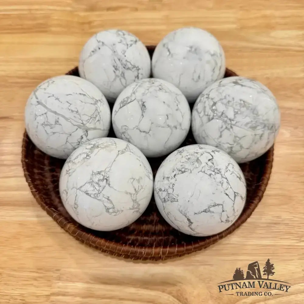 Howlite Spheres - Putnam Valley Trading Co.