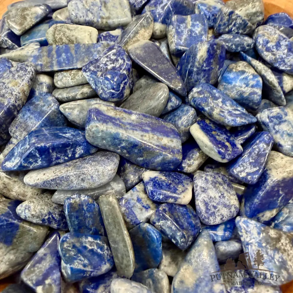 Tumbled Lapis Lazuli (½ lb) | Freeform, UV Reactive Glow - Tumbled Stone