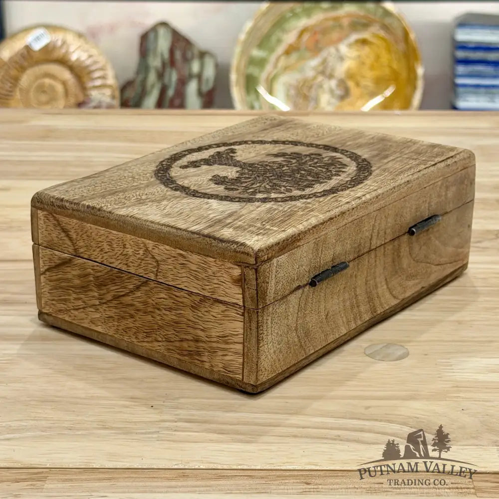 Mango Wood Tree of Life Box | India - Trinket Box