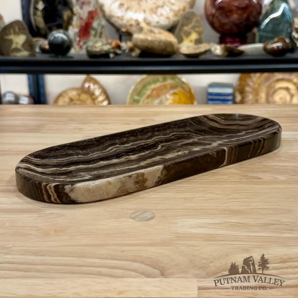 Mexican Chocolate Onyx Long Dish 12.6’’ - Plate