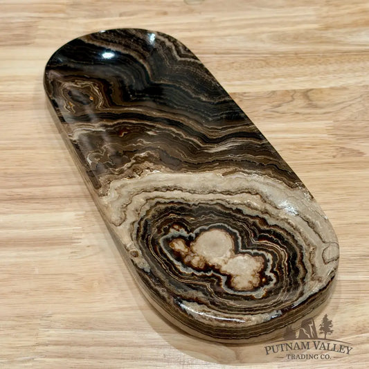 Mexican Chocolate Onyx Long Dish 12.6’’ - Plate
