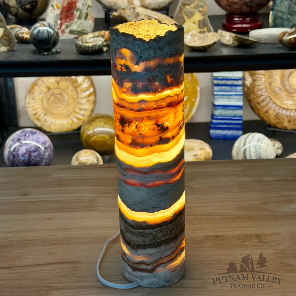 Mexican Onyx Table Rustic Lamp 3.36 - Lamp
