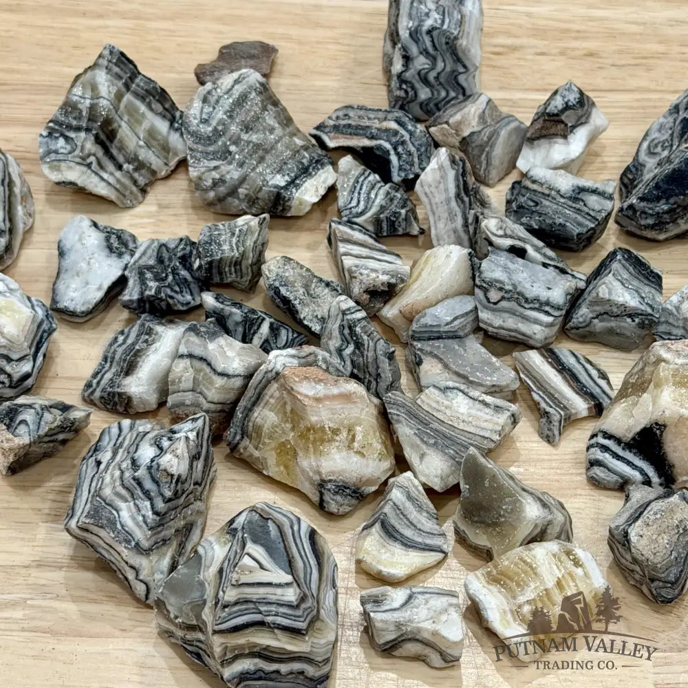 Mexican Zebra Calcite Rough Stones (½ lb) - Tumbled Stone