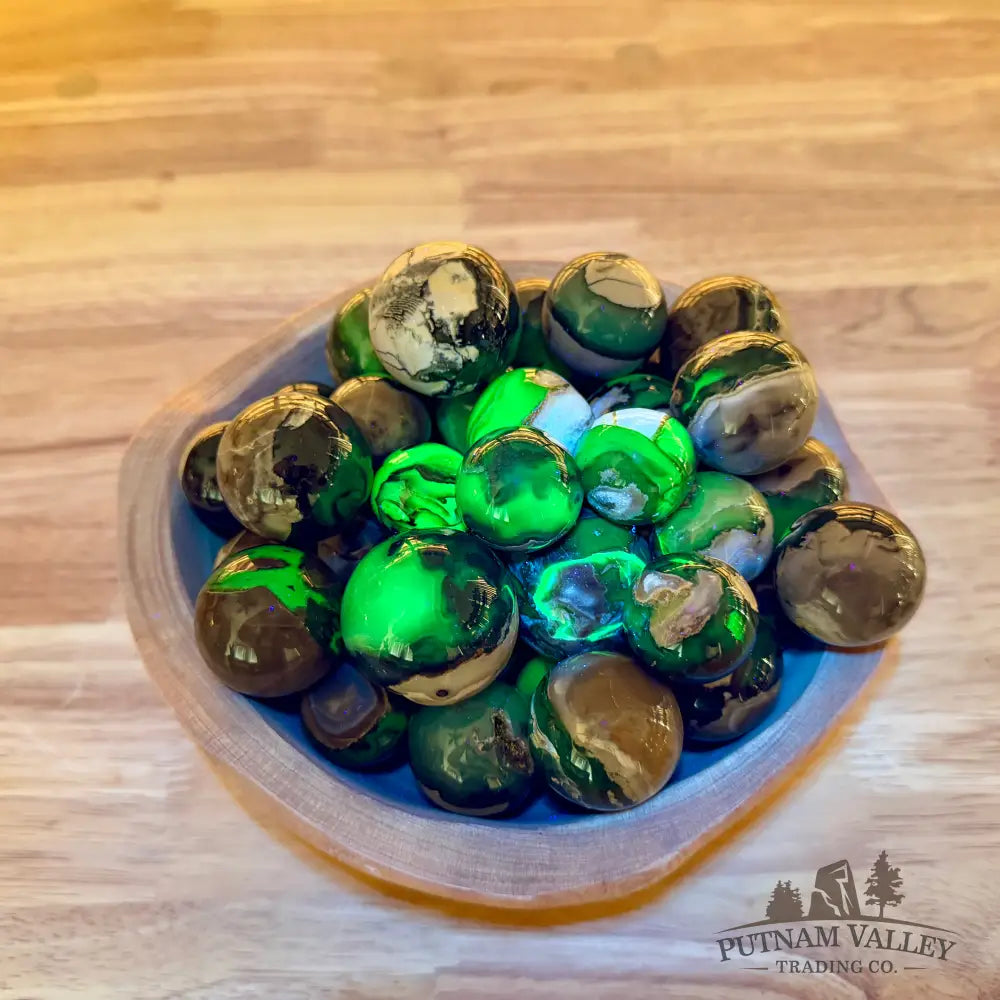 Mini Volcano Agate Spheres (½ lb) Tumbled Stone
