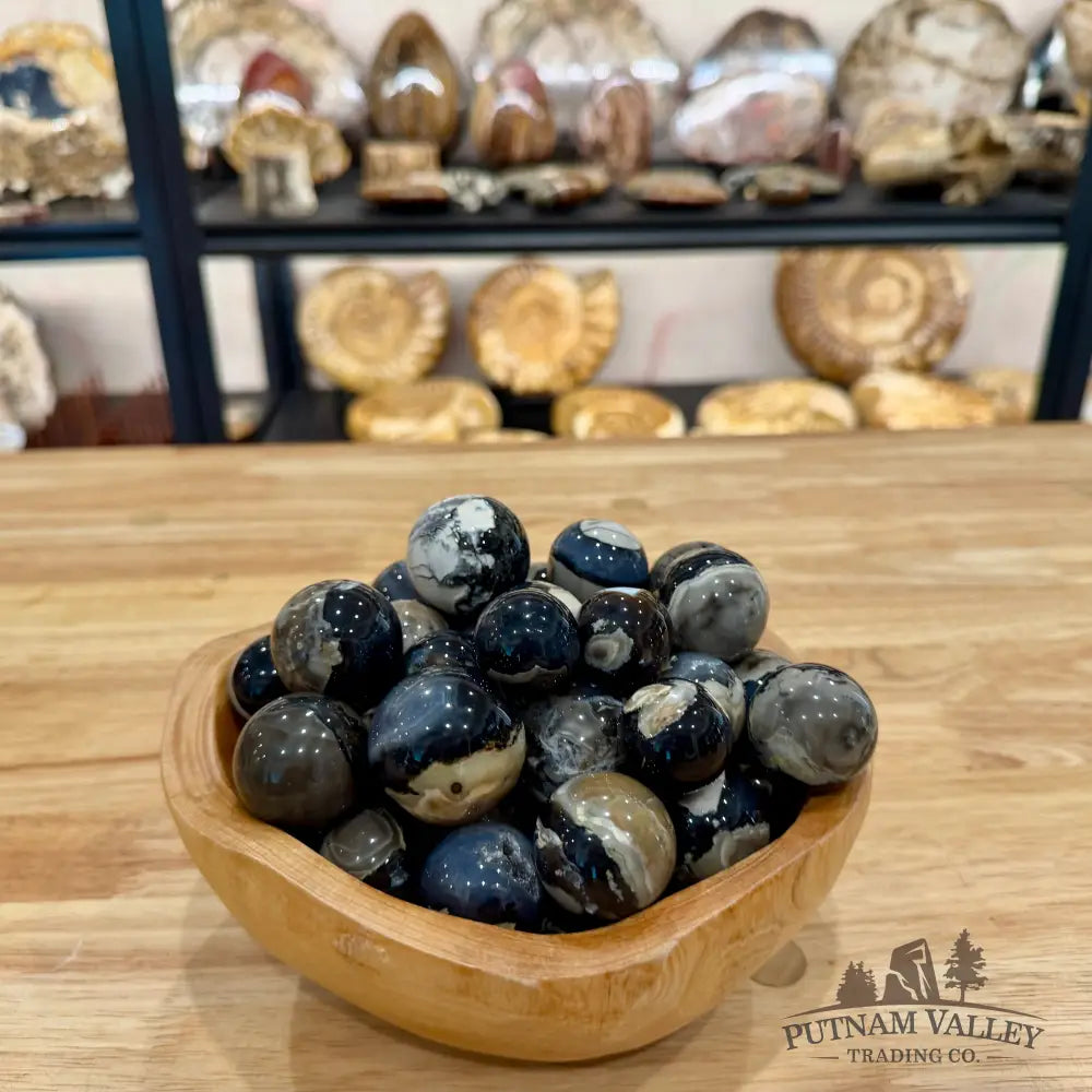 Mini Volcano Agate Spheres (½ lb) Tumbled Stone