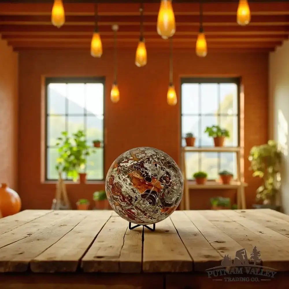 Money Agate Sphere 5.8" - Putnam Valley Trading Co.