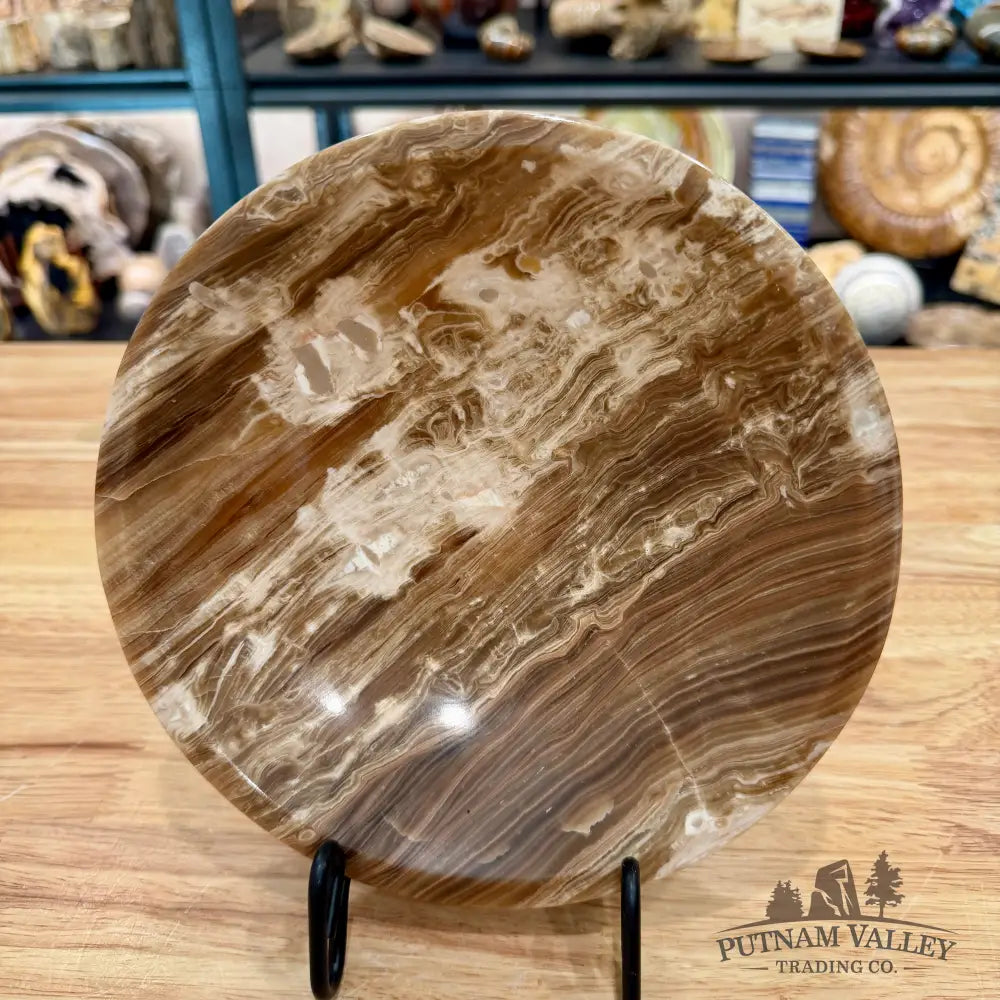 Moroccan Amber Aragonite Bowl 8’’ - Bowl