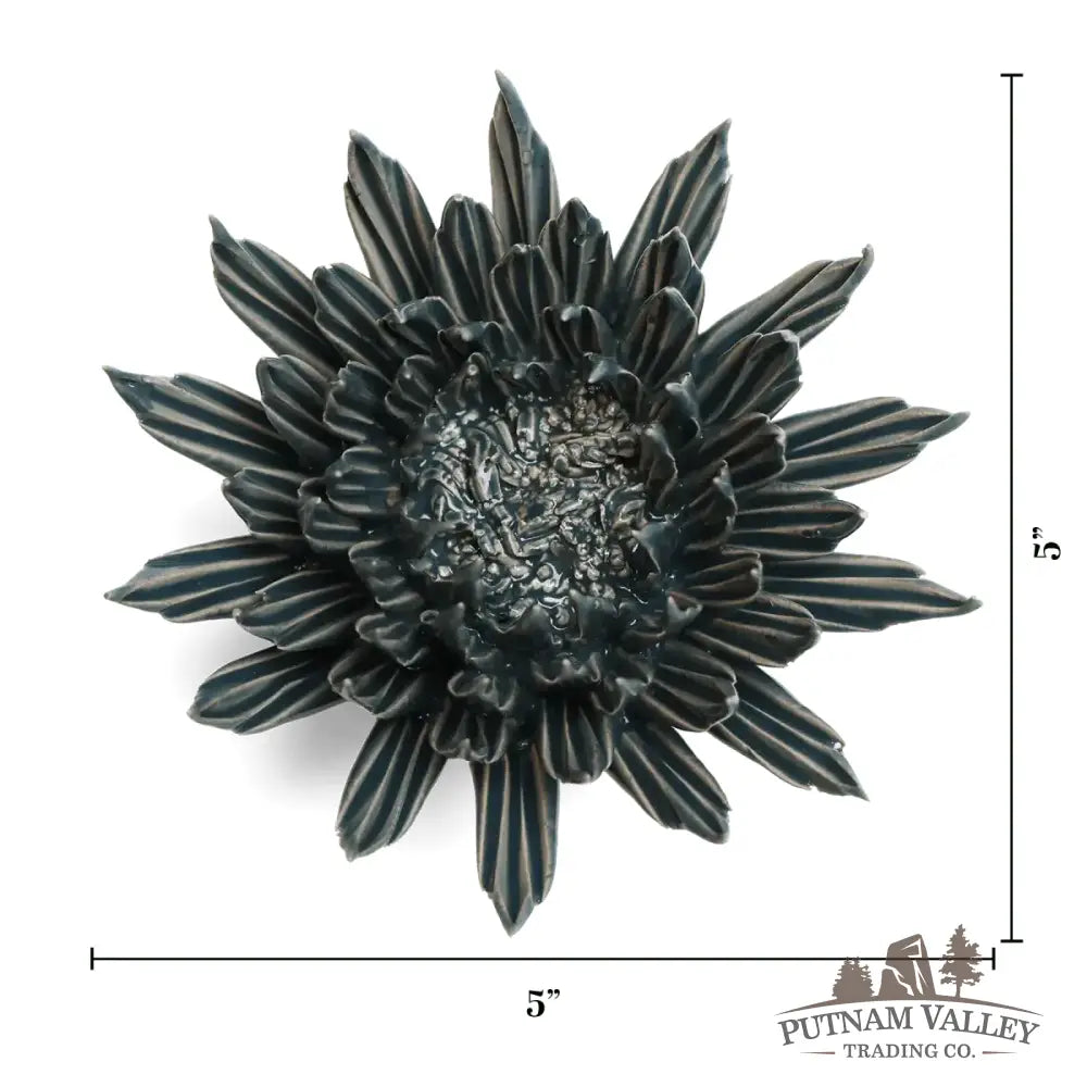 Ceramic Flower Wall Art Flower Teal 3: Large Flower Teal Accent