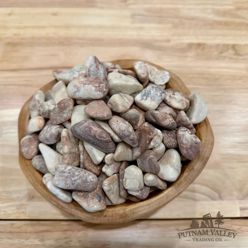 Tumbled Pink Ivory Banded Stone (½ lb) - Tumbled Stone