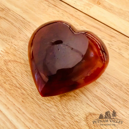 Polished Carnelian Heart 3.34’’ Heart