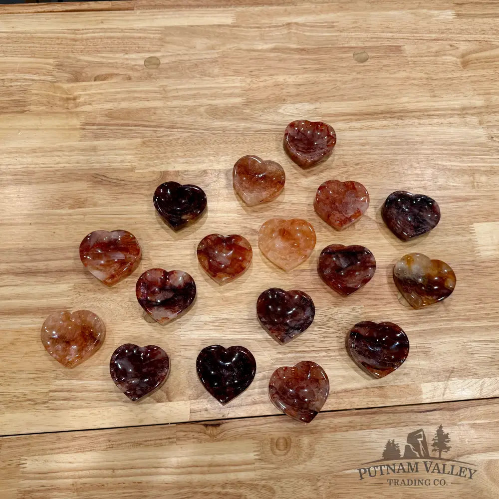 Red Fire Quartz Heart Dish Bowl