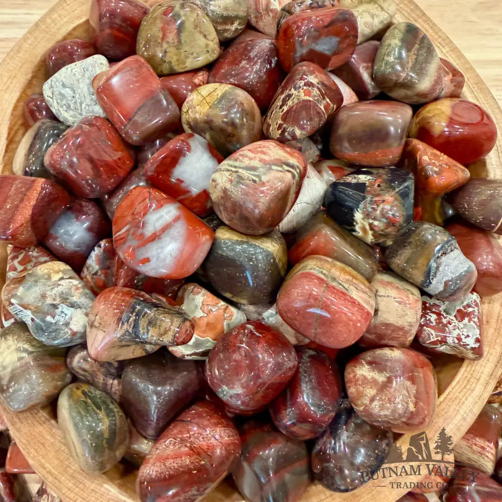 Red Rainbow Jasper Tumbles (½ lb) | South Africa - Tumbled Stone