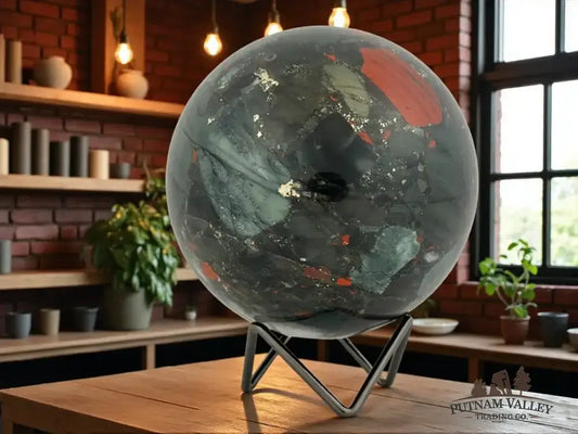 Reserve African Bloodstone Sphere 4.8" - Putnam Valley Trading Co.