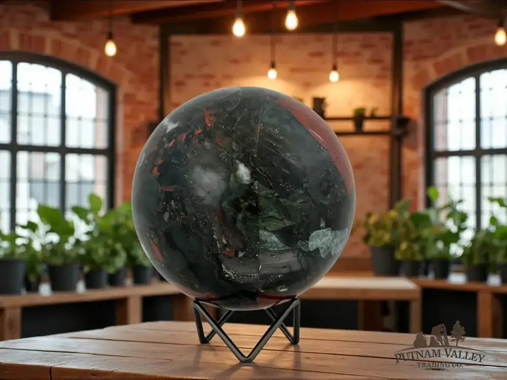 Reserve African Bloodstone Sphere 5.35" - Putnam Valley Trading Co.