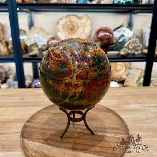 Reserve Cherry Creek Jasper Sphere 6.37’’ - Sphere