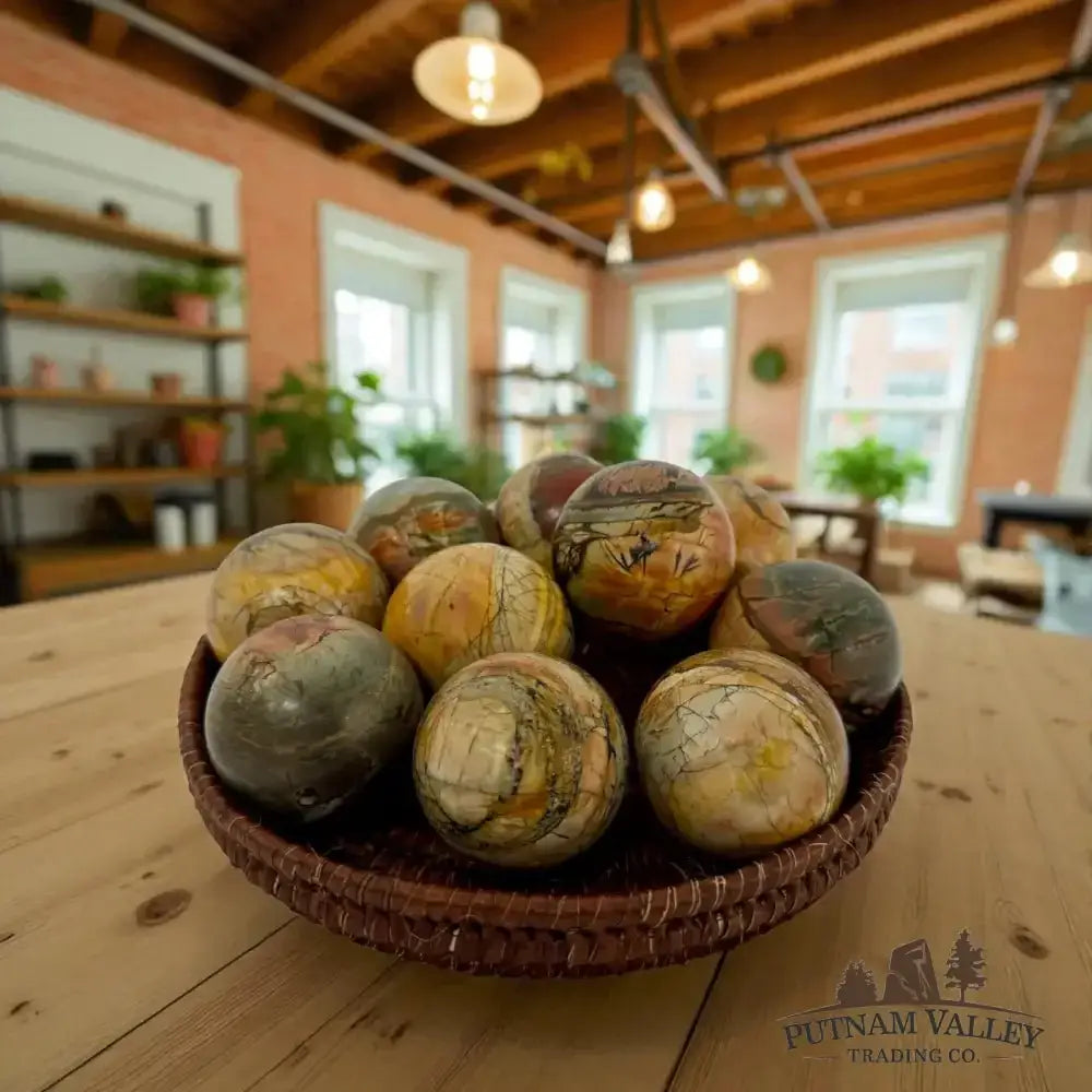 Reserve Cherry Creek Jasper Spheres - Putnam Valley Trading Co.