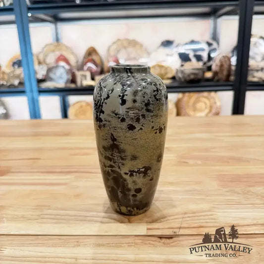 Reserve Chinese Painting Stone Ovoid Vase - Putnam Valley Trading Co.