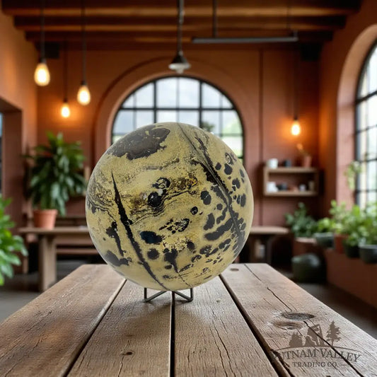 Chinese Painting Stone Sphere Sphere