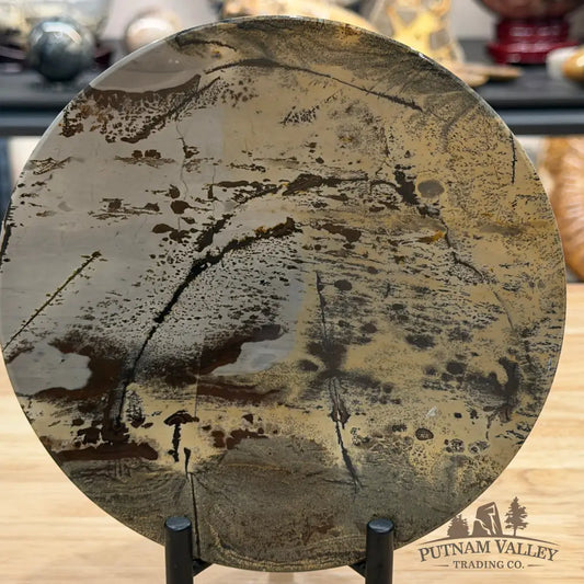 Reserve Chinese Picture Jasper Round Plate 7.12’’ - Plate