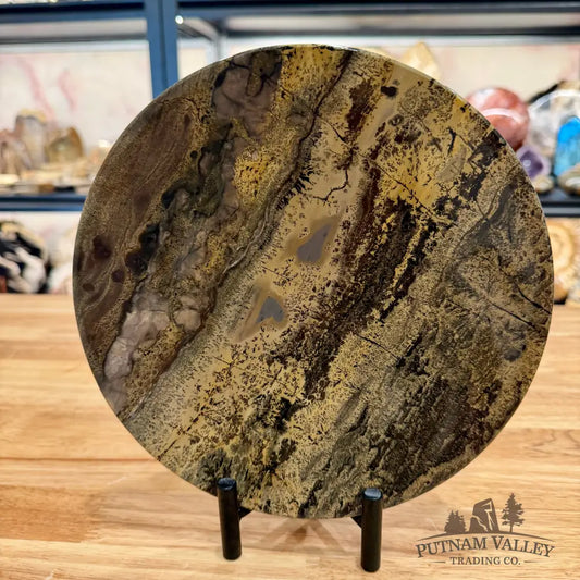 Reserve Chinese Picture Jasper Round Plate 8.3’’ - Plate