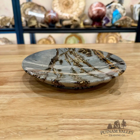 Reserve Chinese Picture Jasper Round Plate 8.3’’ - Plate