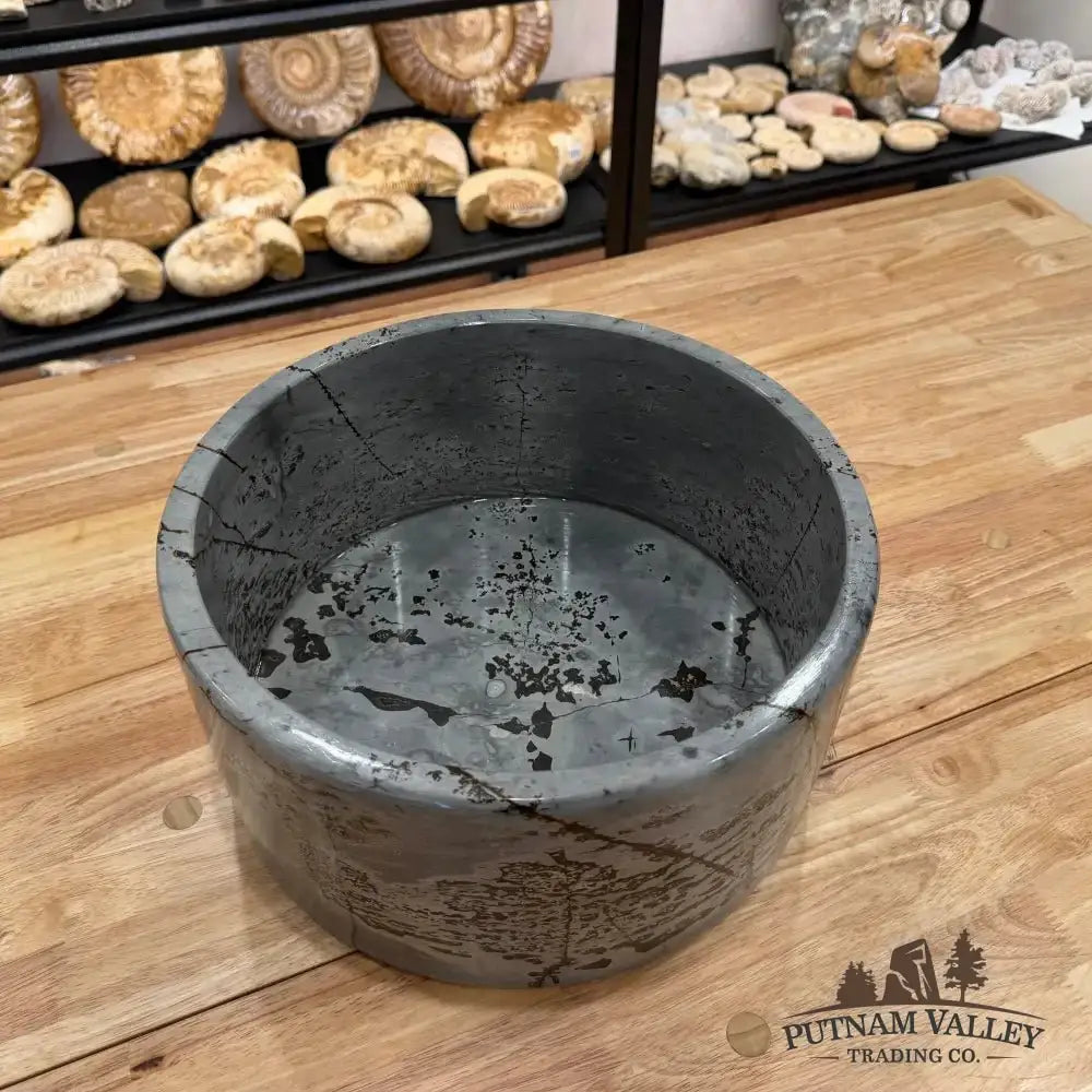 Reserve Chinese Painting Stone Statement Bowl - Putnam Valley Trading Co.