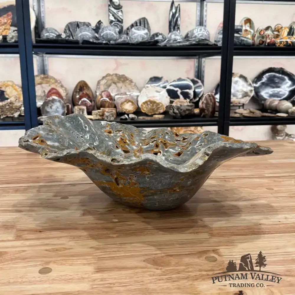 Reserve Gray Mexican Onyx Decorative Bowl - Putnam Valley Trading Co.