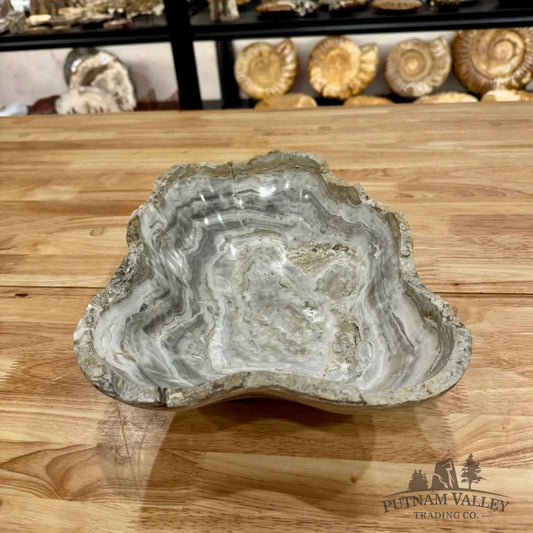 Reserve Gray Mexican Onyx Rustic Bowl Bowl