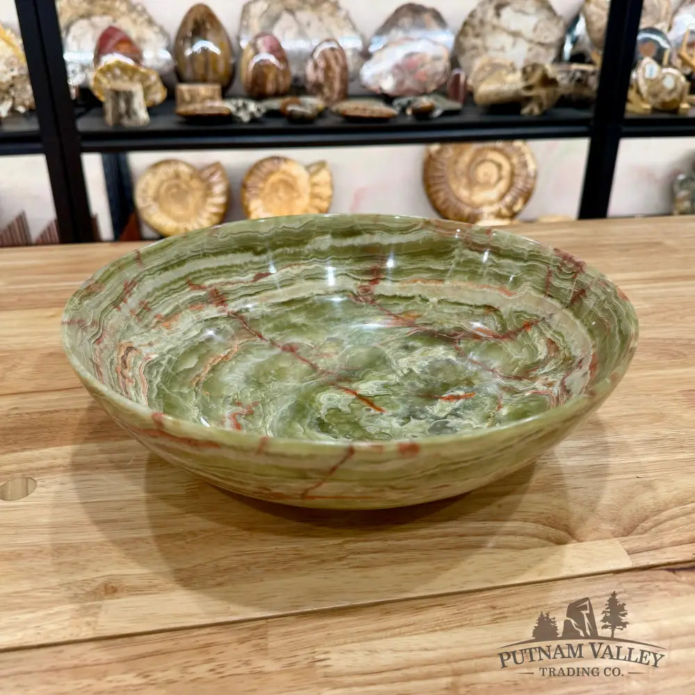 Reserve Green Banded Calcite Bowl 12’’ Bowl