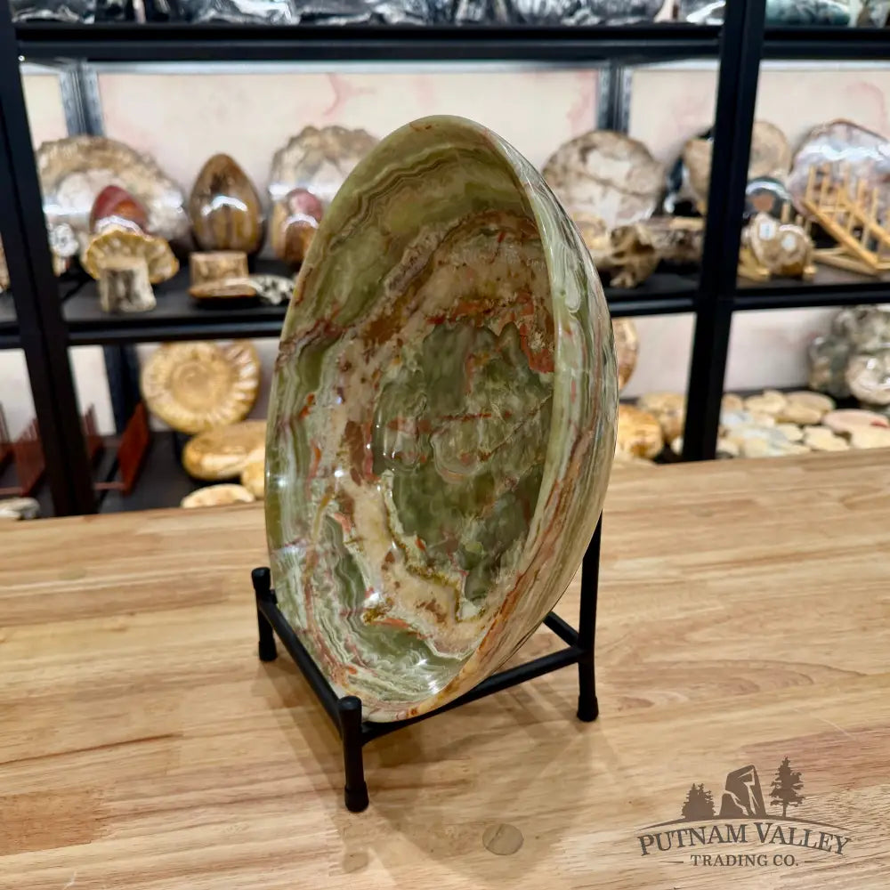 Reserve Green Banded Calcite Bowl 12’’ Bowl