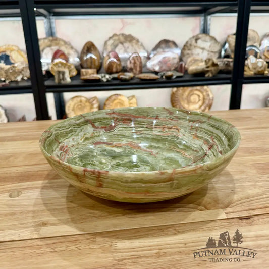 Reserve Green Banded Calcite Bowl 12’’ Bowl