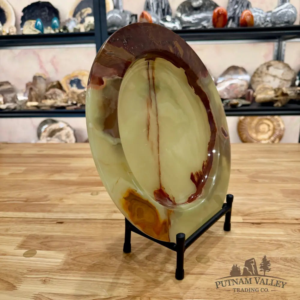 Reserve Green Banded Calcite Platter 12’’ Plate