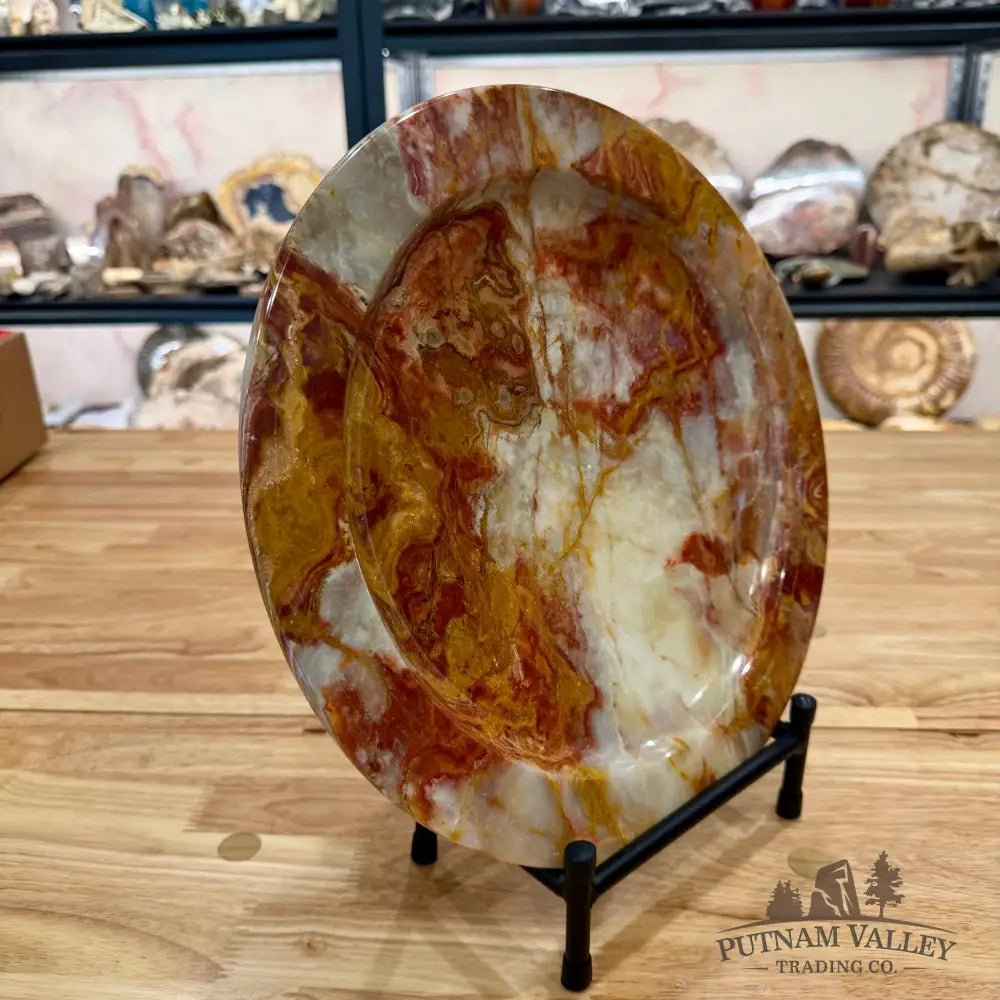 Reserve Green Banded Calcite Platter 12’’ Plate