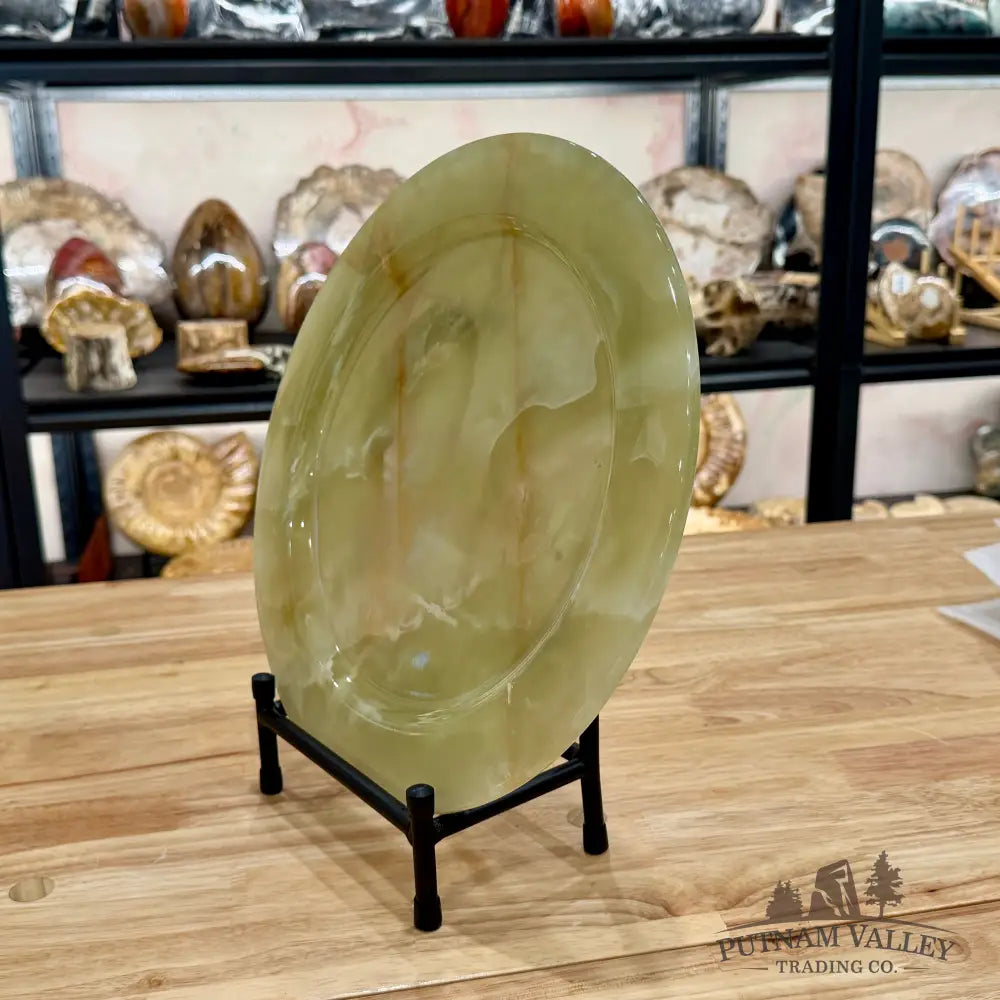Reserve Green Banded Calcite Platter 12’’ Plate