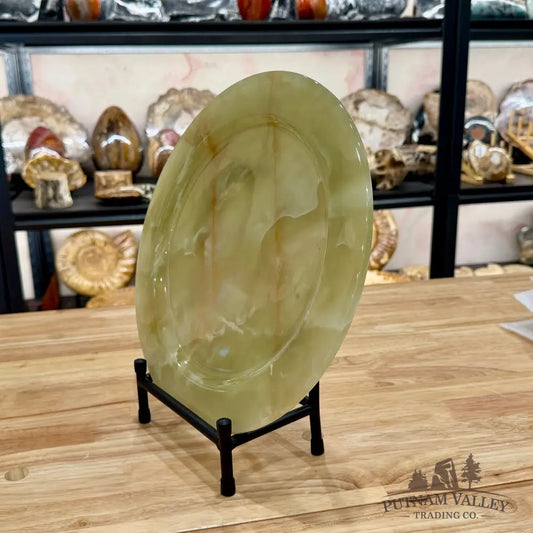 Reserve Green Banded Calcite Platter 12’’ Plate
